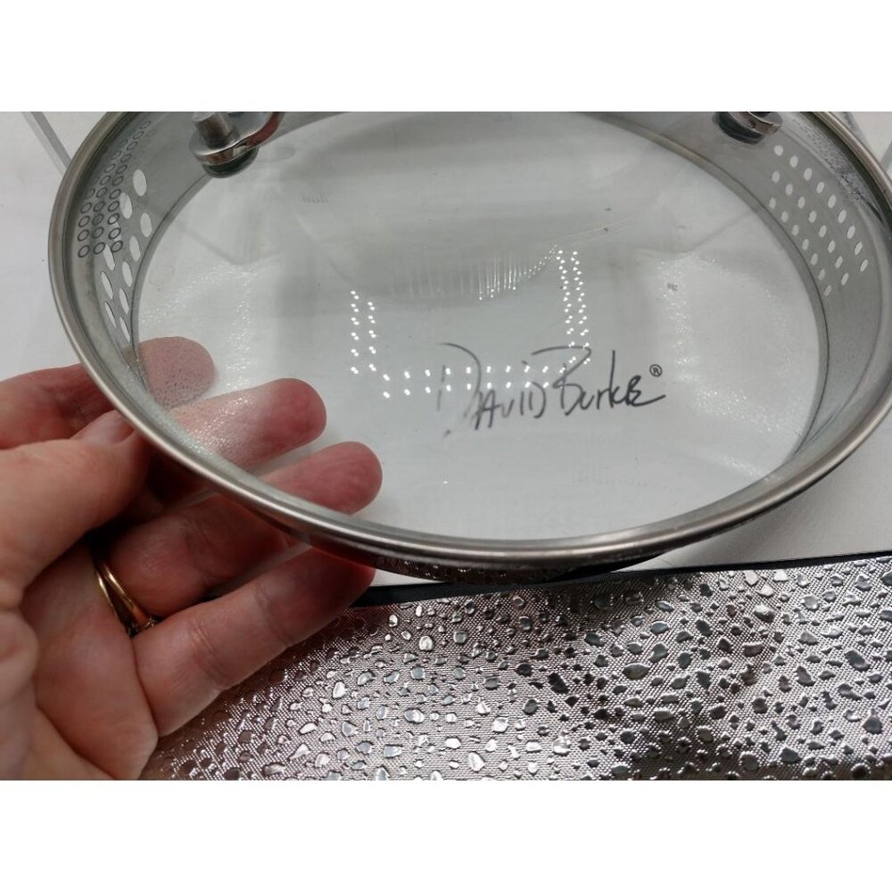 David Burke Restaurateur 2.5 Qt Stainless Steel Saucepan With Glass Lid & Strain - Picture 3 of 7